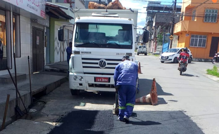 Emasa realiza serviço de recuperação de vias públicas - Diário Bahia